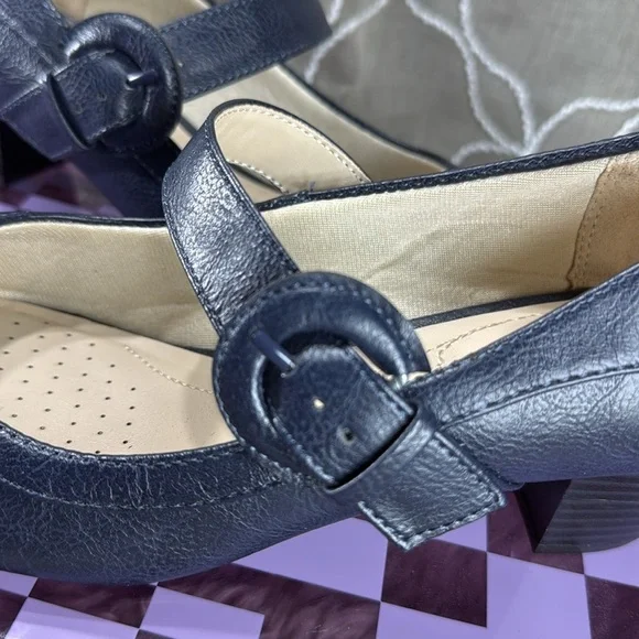 (Q7) LifeStride Rozz Women's Navy Mary Jane Pumps, Size 9M - Picture 6 of 11